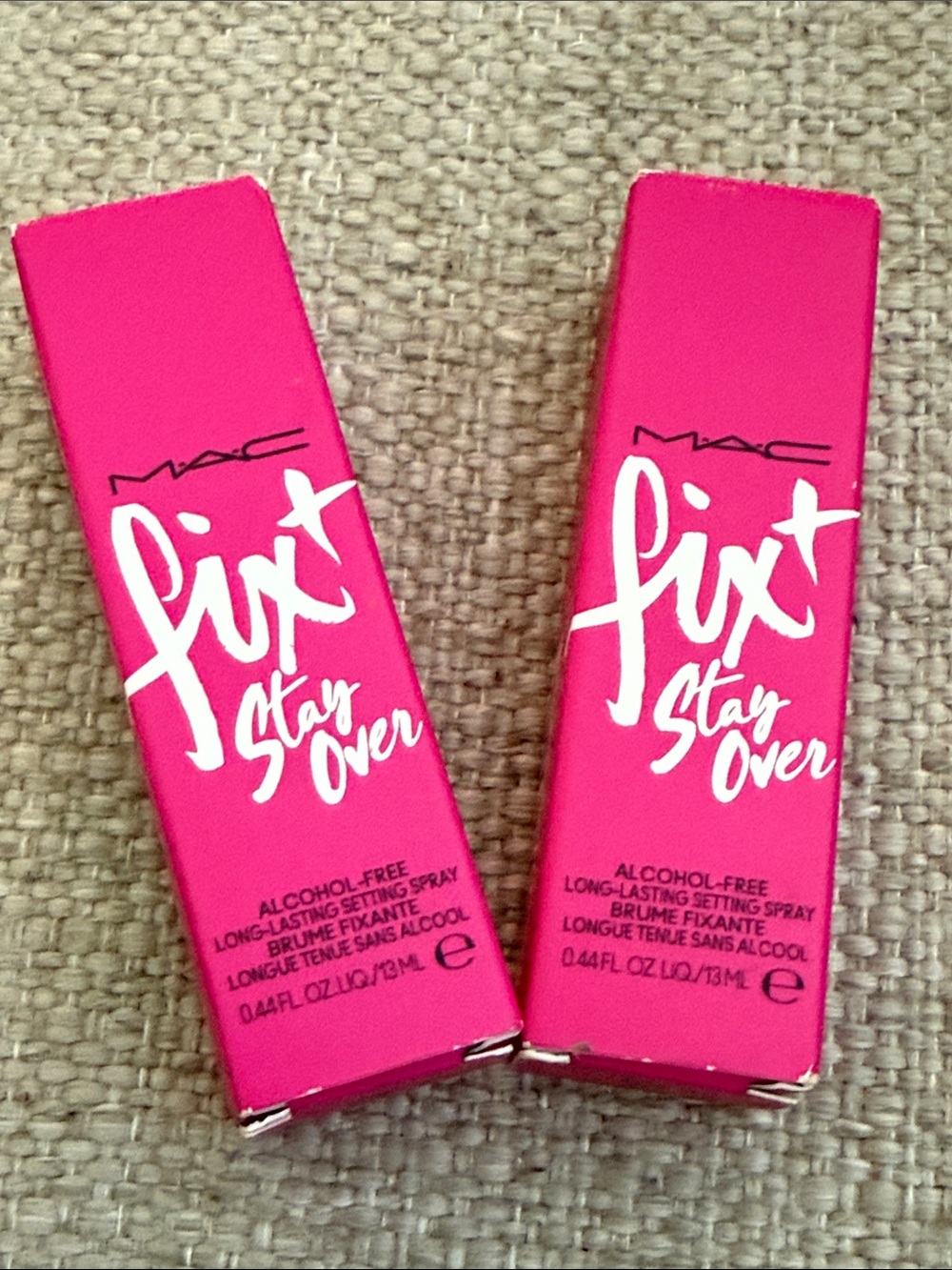 NWT MAC 2 PC Fix+ Stay Over Longwear Setting Spray Travel Duo 1.44 oz Set